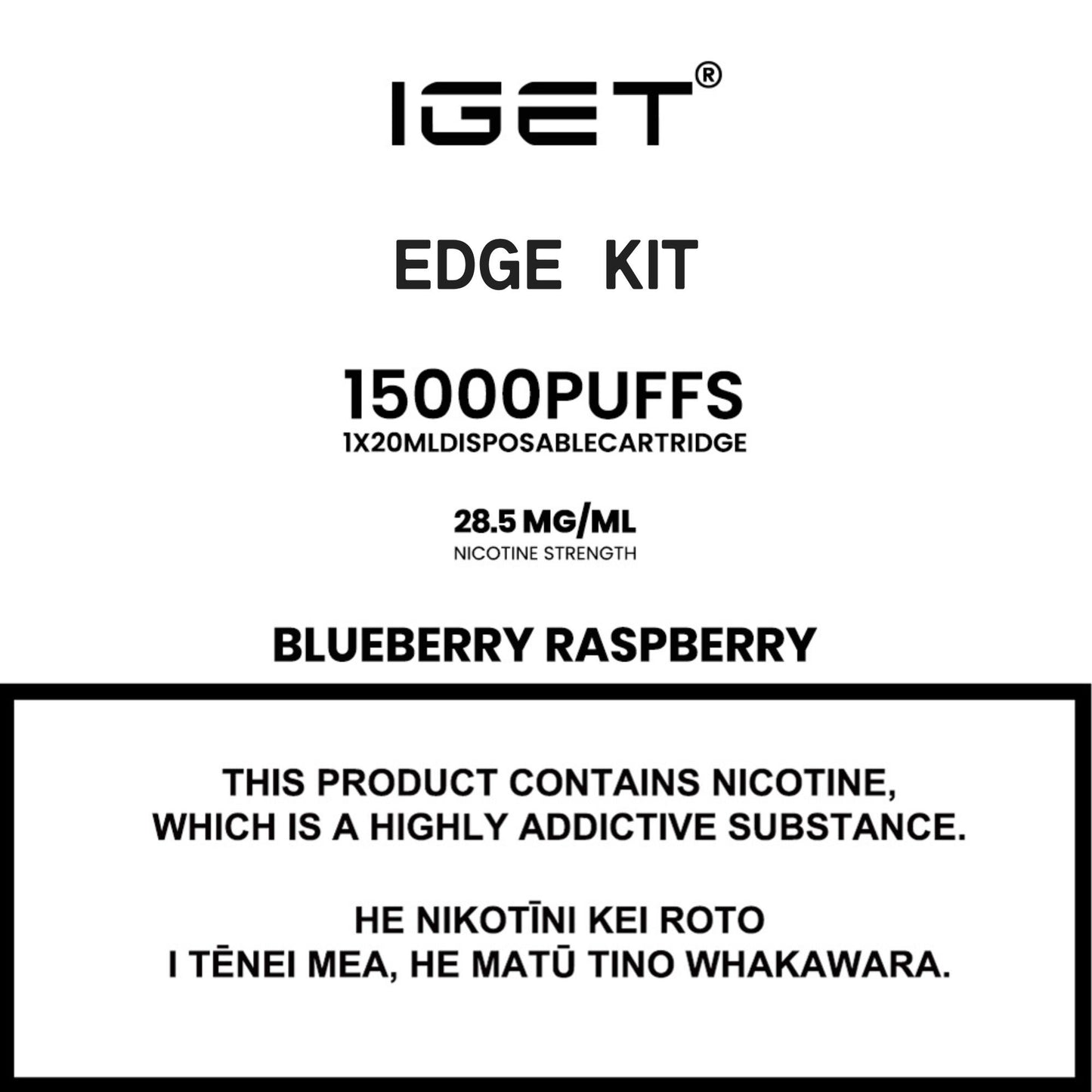 IGET Edge LP15000 Starter Kit