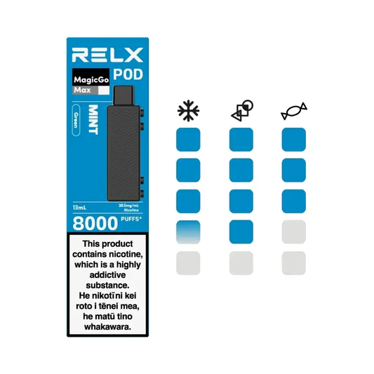 RELX MagicGo Max 8000 Prefilled Pod Puffing Kiwi Japan RELX MagicGo Max 8000 Prefilled Pod Puffing Kiwi Japan