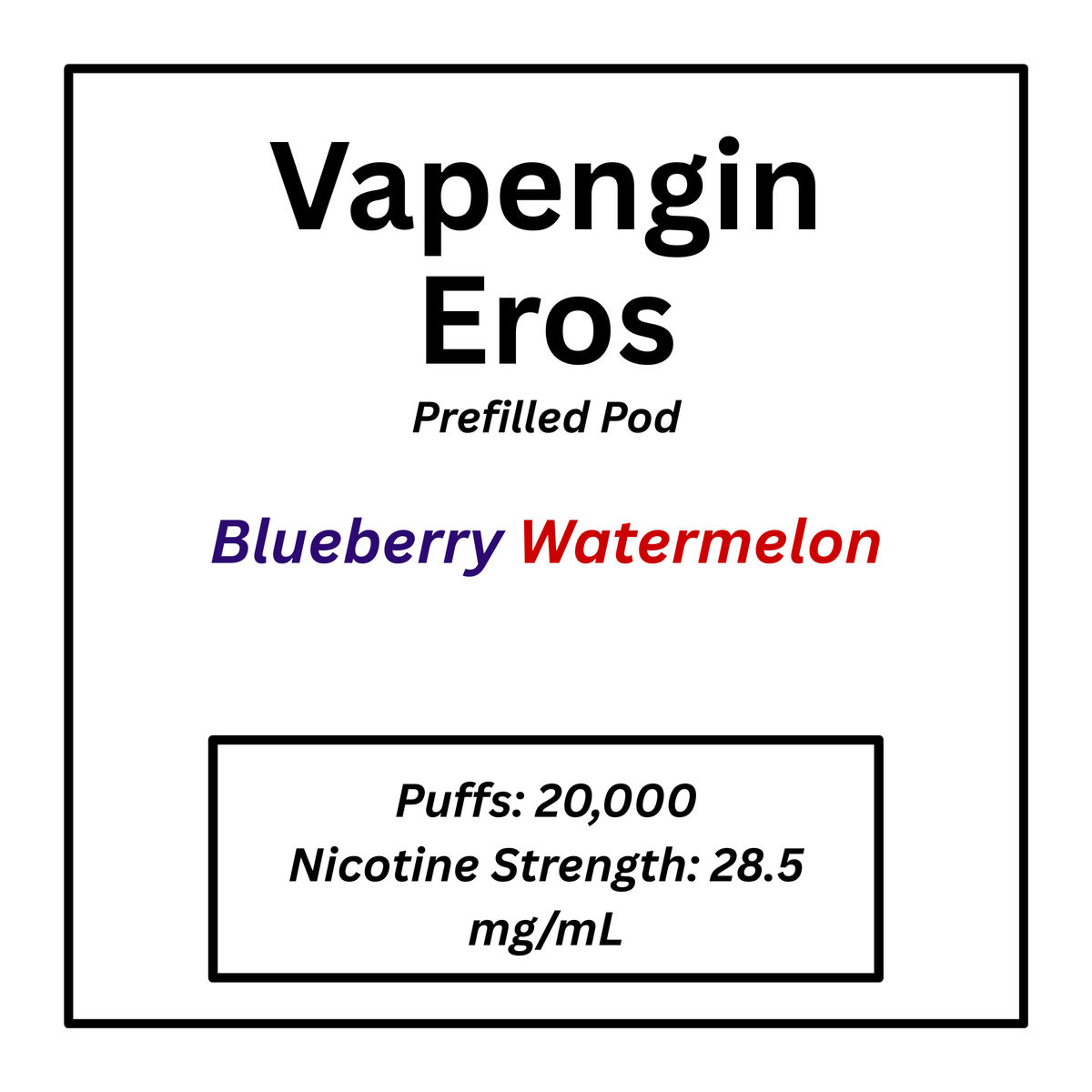 Vapengin Eros 20000 Puffs Prefilled Pod