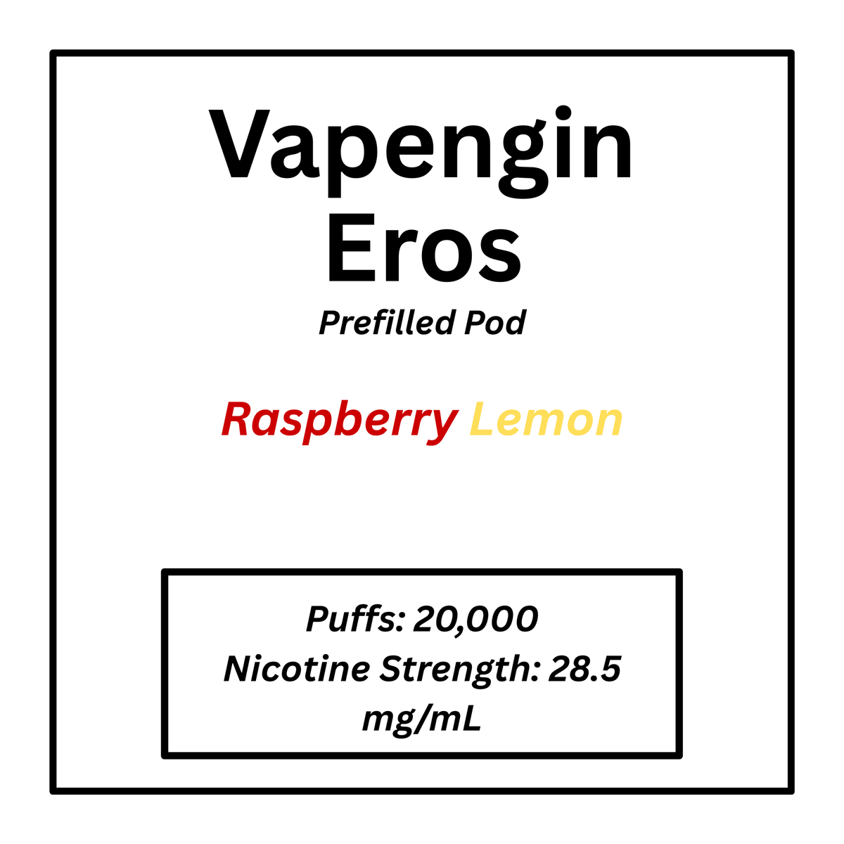 Vapengin Eros 20000 Puffs Prefilled Pod